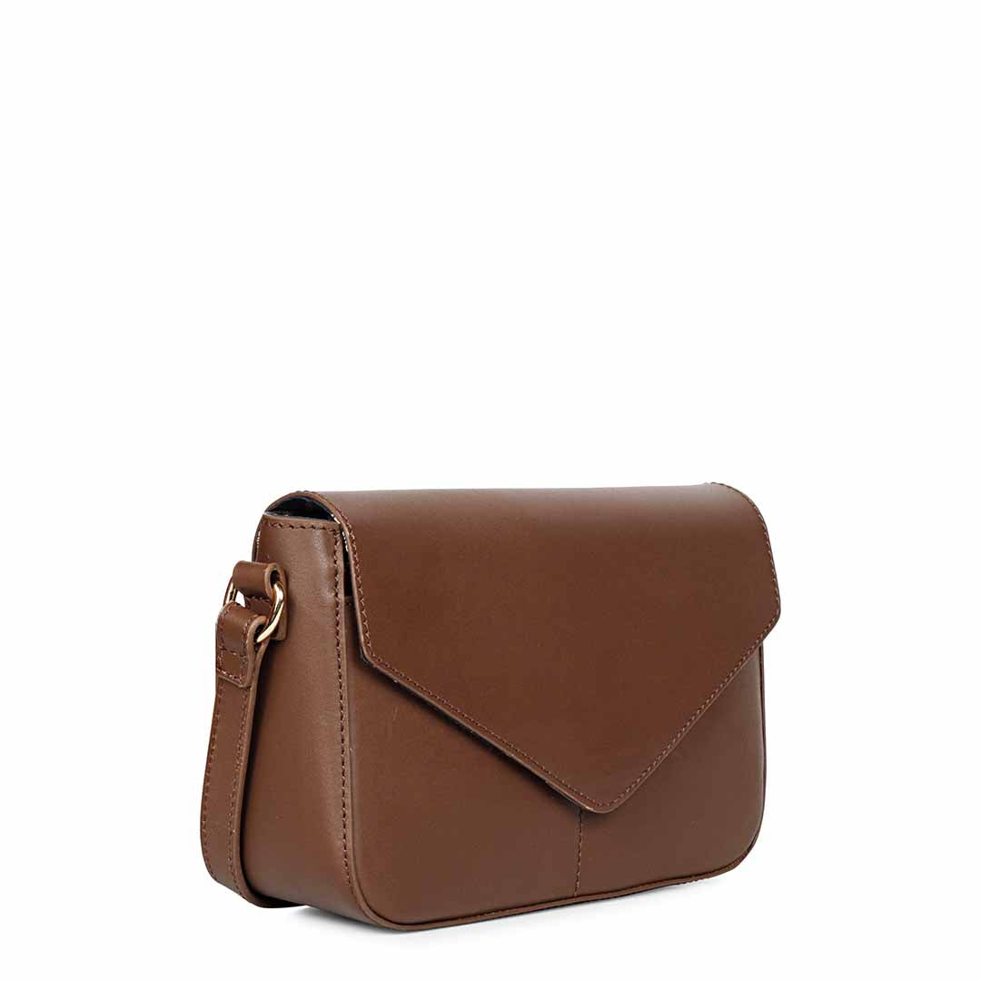 Favore Women Dark Brown Leather Sling Bags