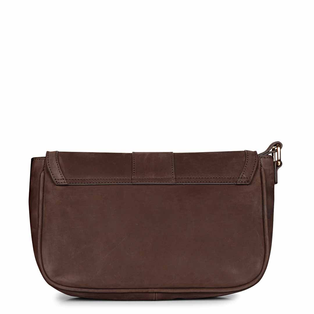 Favore Women Brown Leather Sling Bags