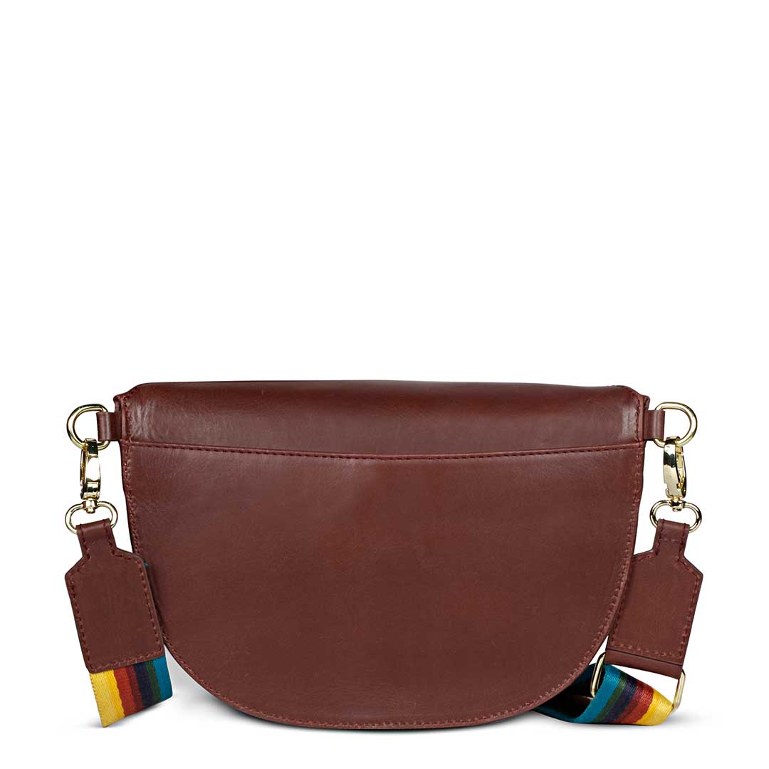 Favore Women Burgundy Leather Crossbody Fanny Bags