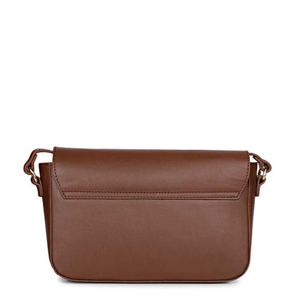 Favore Women Dark Brown Leather Sling Bags