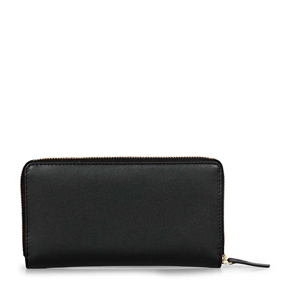 Favore Black Leather Purse Clutches