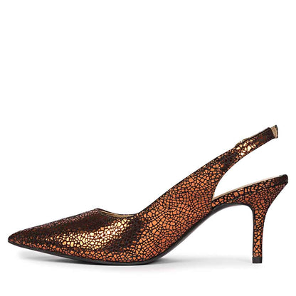 Saint Callie Metallic Bronze Leather Pumps