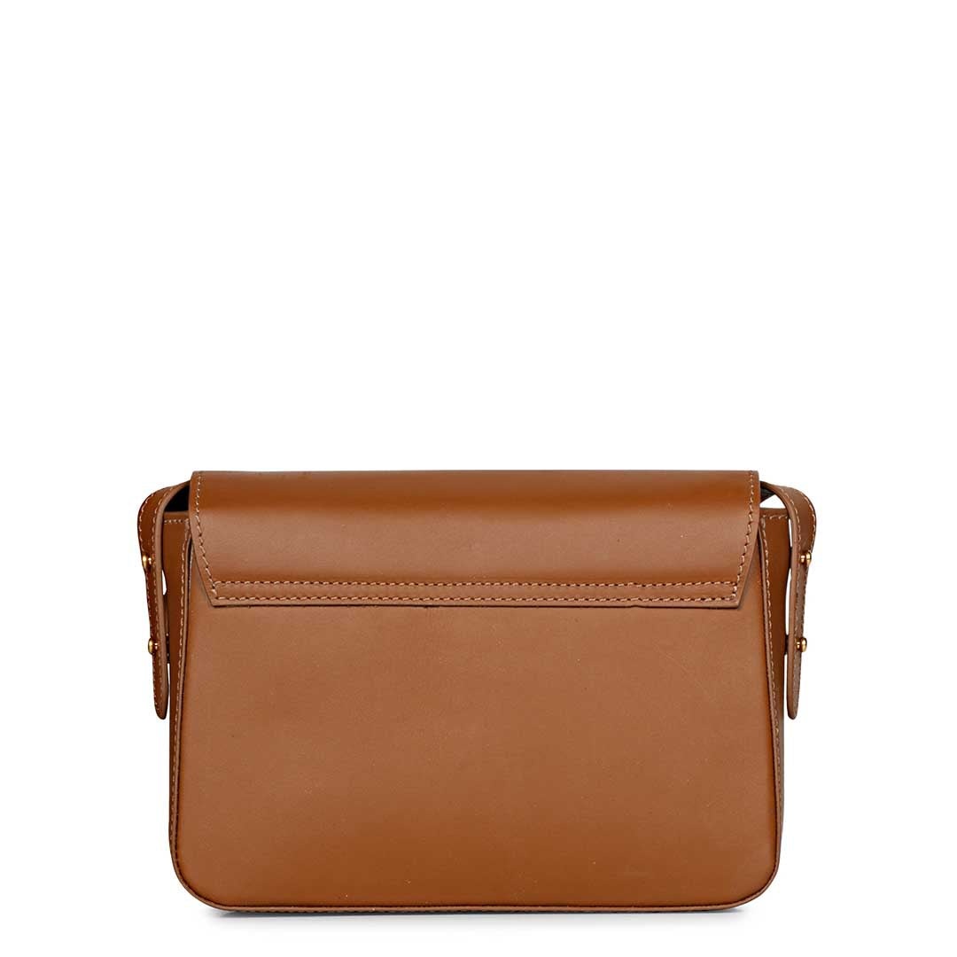 Favore Women Tan Leather Sling Bags