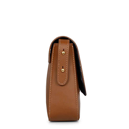 Favore Women Tan Leather Sling Bags