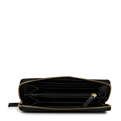 Favore Black Leather Purse Clutches