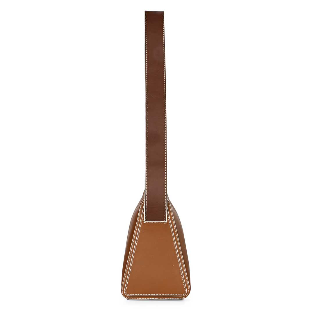 Favore Women Brown Leather Shoulder Bags