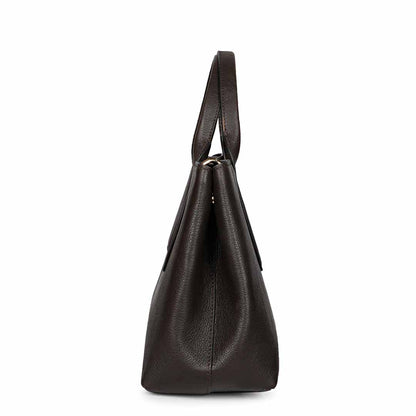 Favore Women Black Leather Satchel Bags