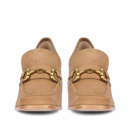 Saint Vera Beige Suede Leather Handcrafted Moccasins