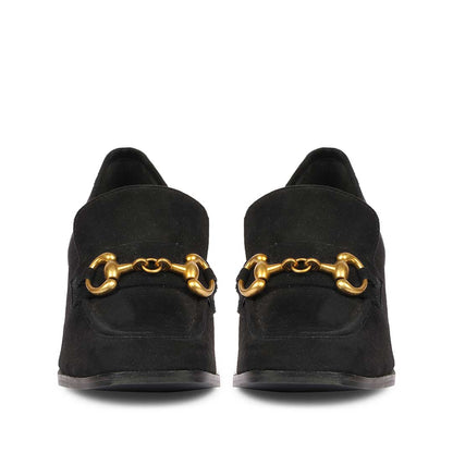 Saint Vera Black Suede Leather Handcrafted Moccasins