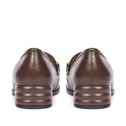 Saint Jenny Coffee Leather Handcrafted Moccasins