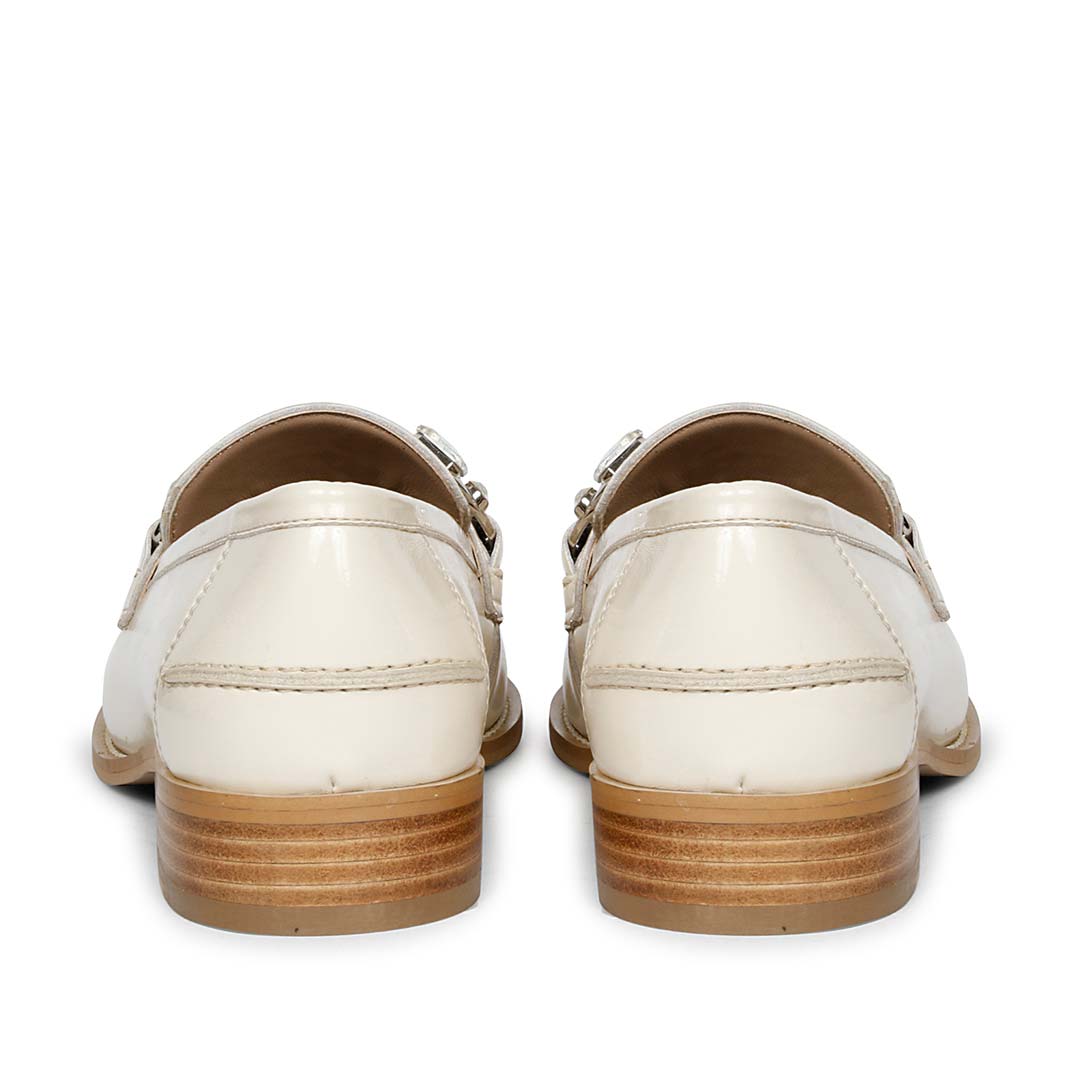 Saint Livia Off-White Leather Moccasins