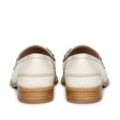 Saint Livia Off-White Leather Moccasins
