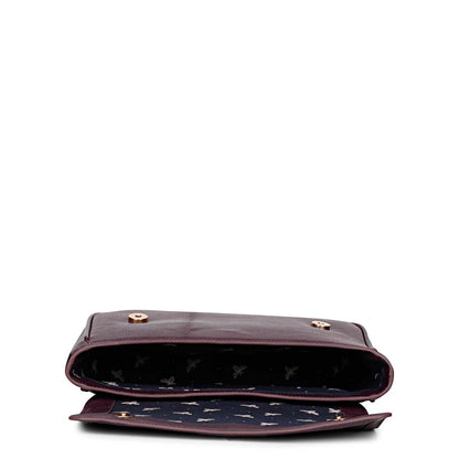 Favore Women Burgundy Leather Sling Bags