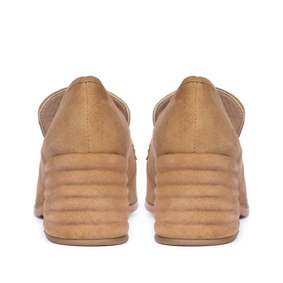 Saint Vera Beige Suede Leather Handcrafted Moccasins