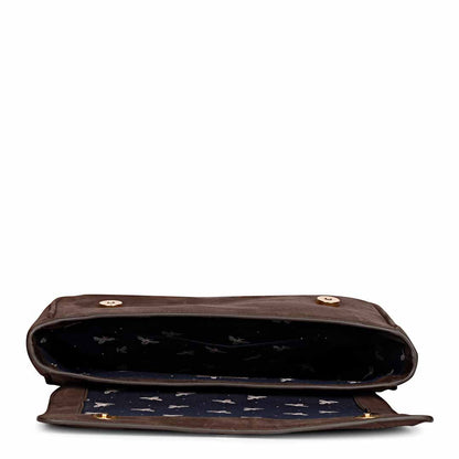 Favore Women Brown Leather Sling Bags