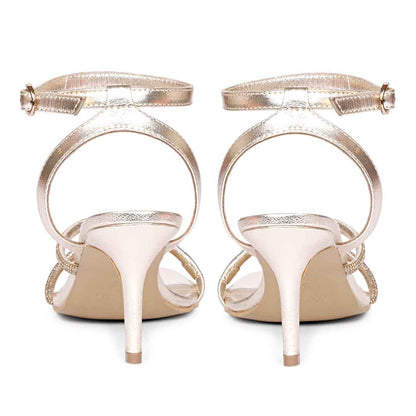 Saint Katie Golden Strass Adorned Gold Stilettos