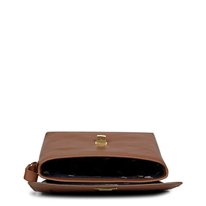 Favore Women Tan Leather Sling Bags