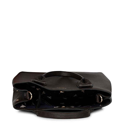 Favore Women Black Leather Satchel Bags