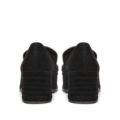 Saint Vera Black Suede Leather Handcrafted Moccasins