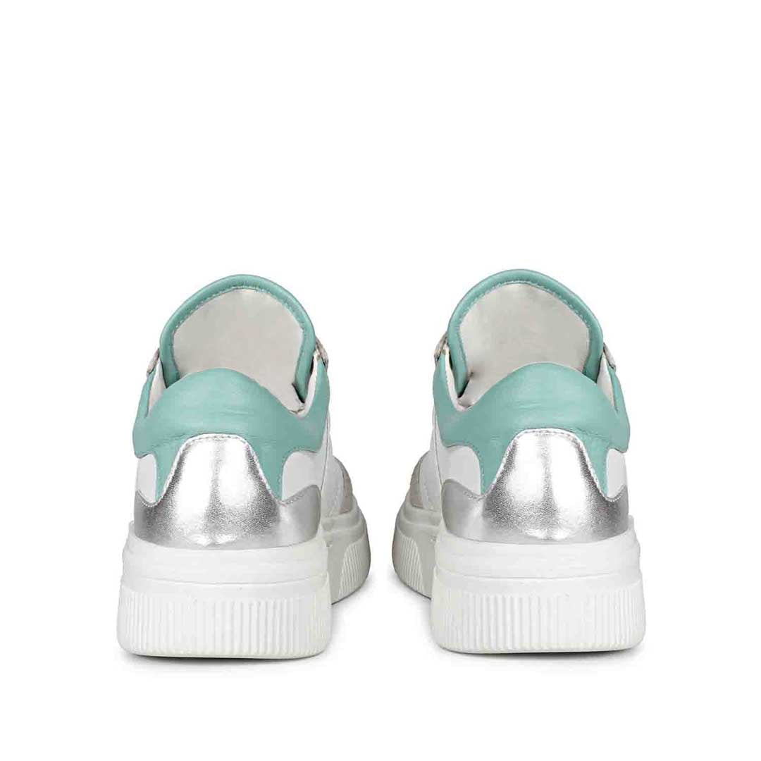 Whitesta Aloisia Mint Leather Sneakers