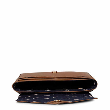 Favore Women Tan Leather Sling Bags