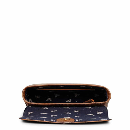 Favore Women Tan Leather Sling Bags