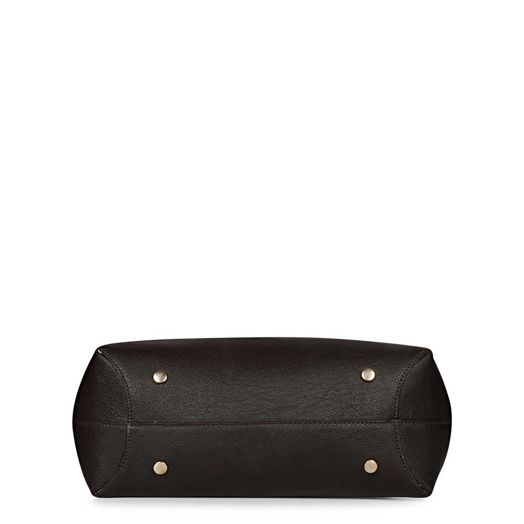 Favore Women Black Leather Satchel Bags