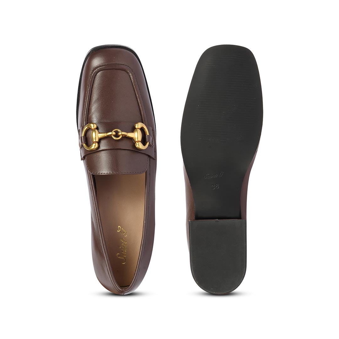 Saint Jenny Coffee Leather Handcrafted Moccasins