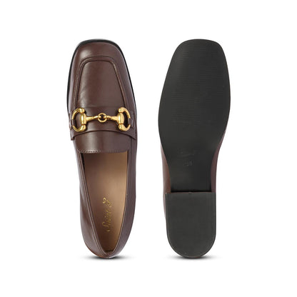 Saint Jenny Coffee Leather Handcrafted Moccasins