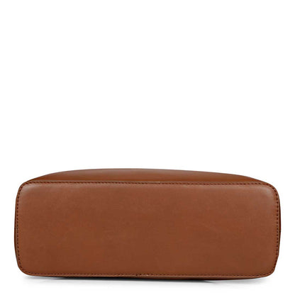 Favore Women Dark Brown Leather Shoulder Bags