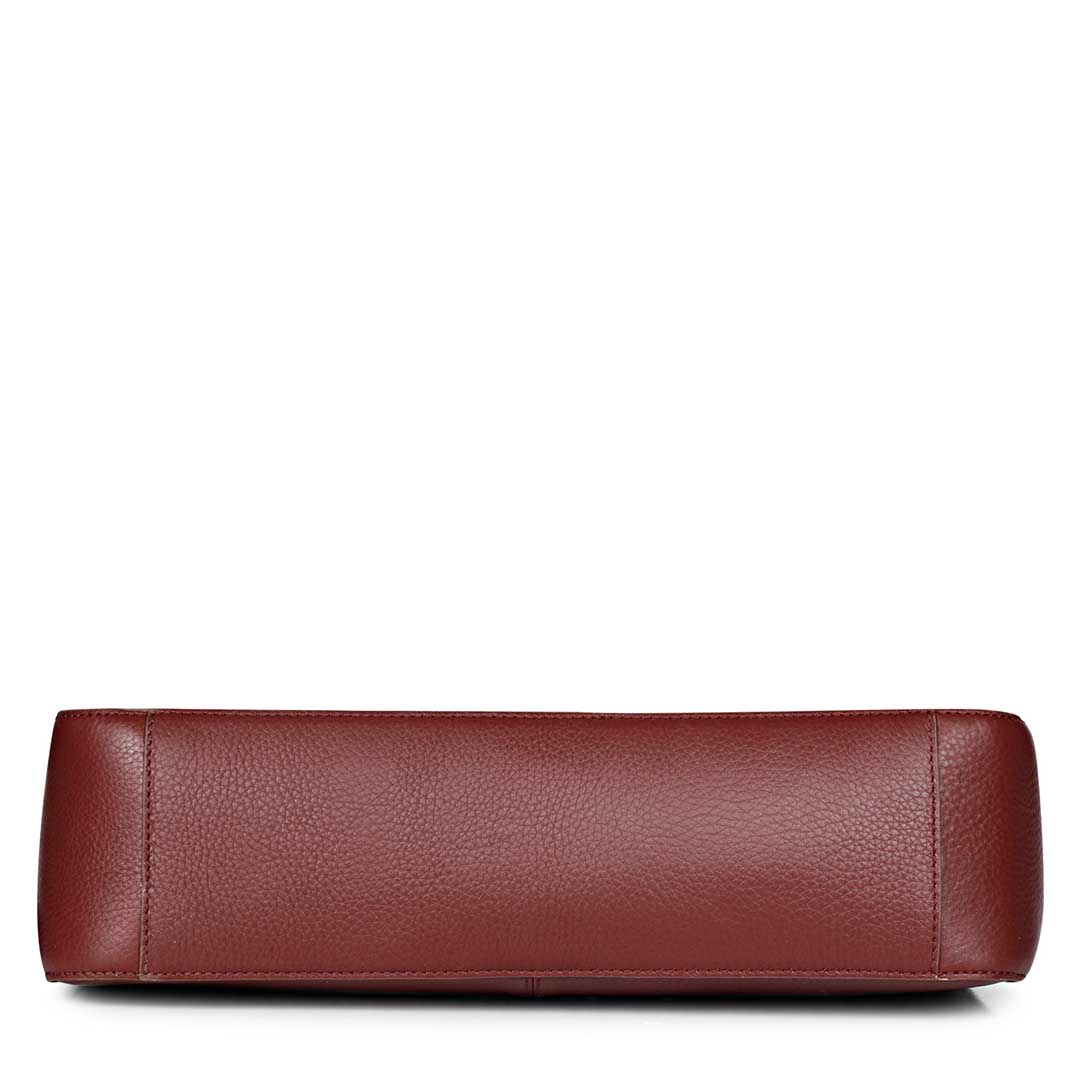 Favore Women Red Leather Halfmoon Shoulder Bags