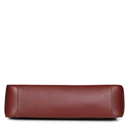 Favore Women Red Leather Halfmoon Shoulder Bags