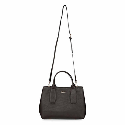 Favore Women Black Leather Satchel Bags