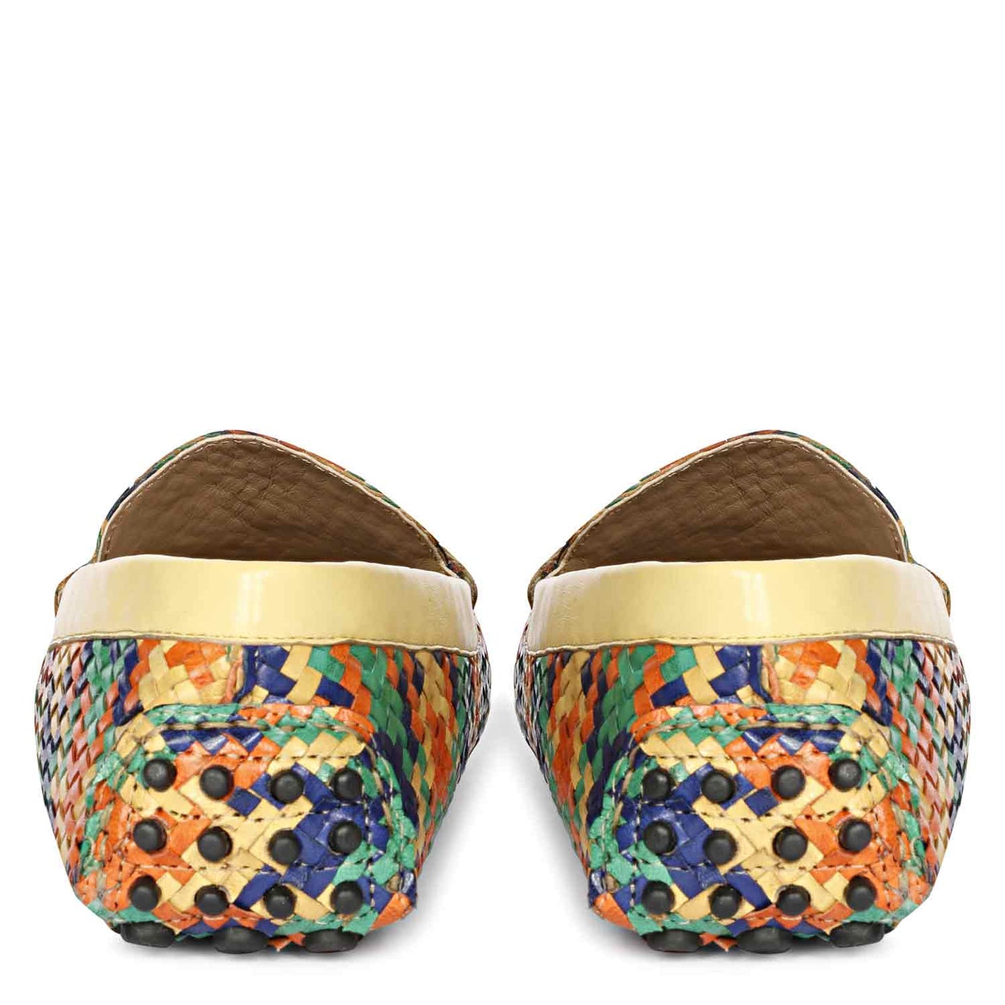 Saint Liana Tartan Multi Woven Leather Loafers