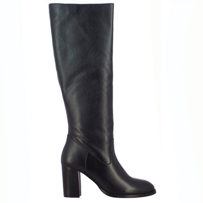 Saint Claretta Black Leather Knee High Slouch Boots - SaintG India