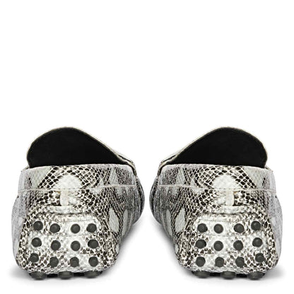 Saint Liana Black & Grey Woven Leather Loafers