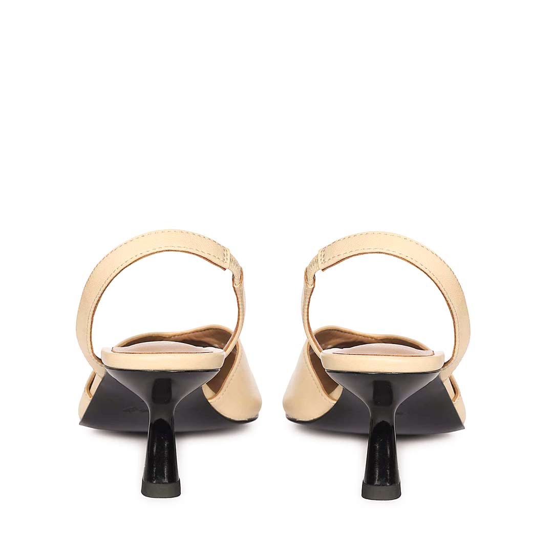 Saint Nanette Beige Patent Leather Pumps