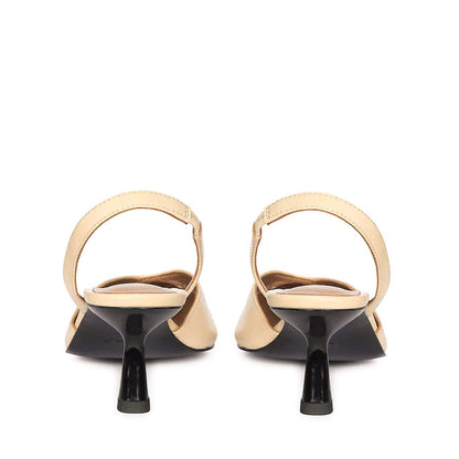 Saint Nanette Beige Patent Leather Pumps