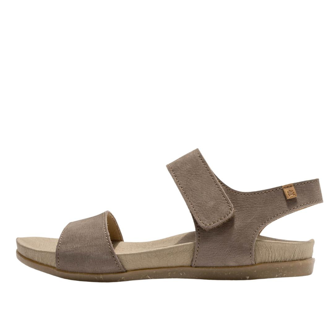 El Naturalista Plume Embellished Leather Block Sandals with Buckle