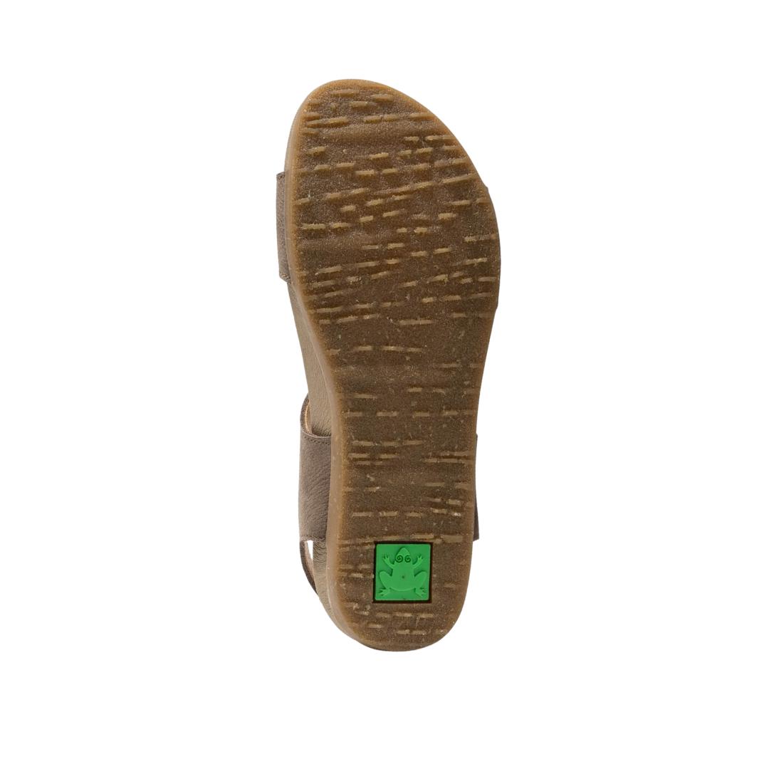 El Naturalista Plume Embellished Leather Block Sandals with Buckle