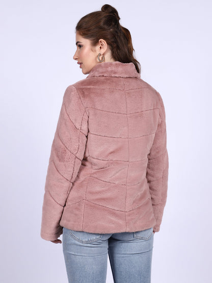 Saint Fernanda Magenta Fur Women's Jackets