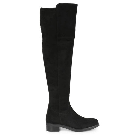 Saint Alicia Black Strech Suede above the knee boots - SaintG