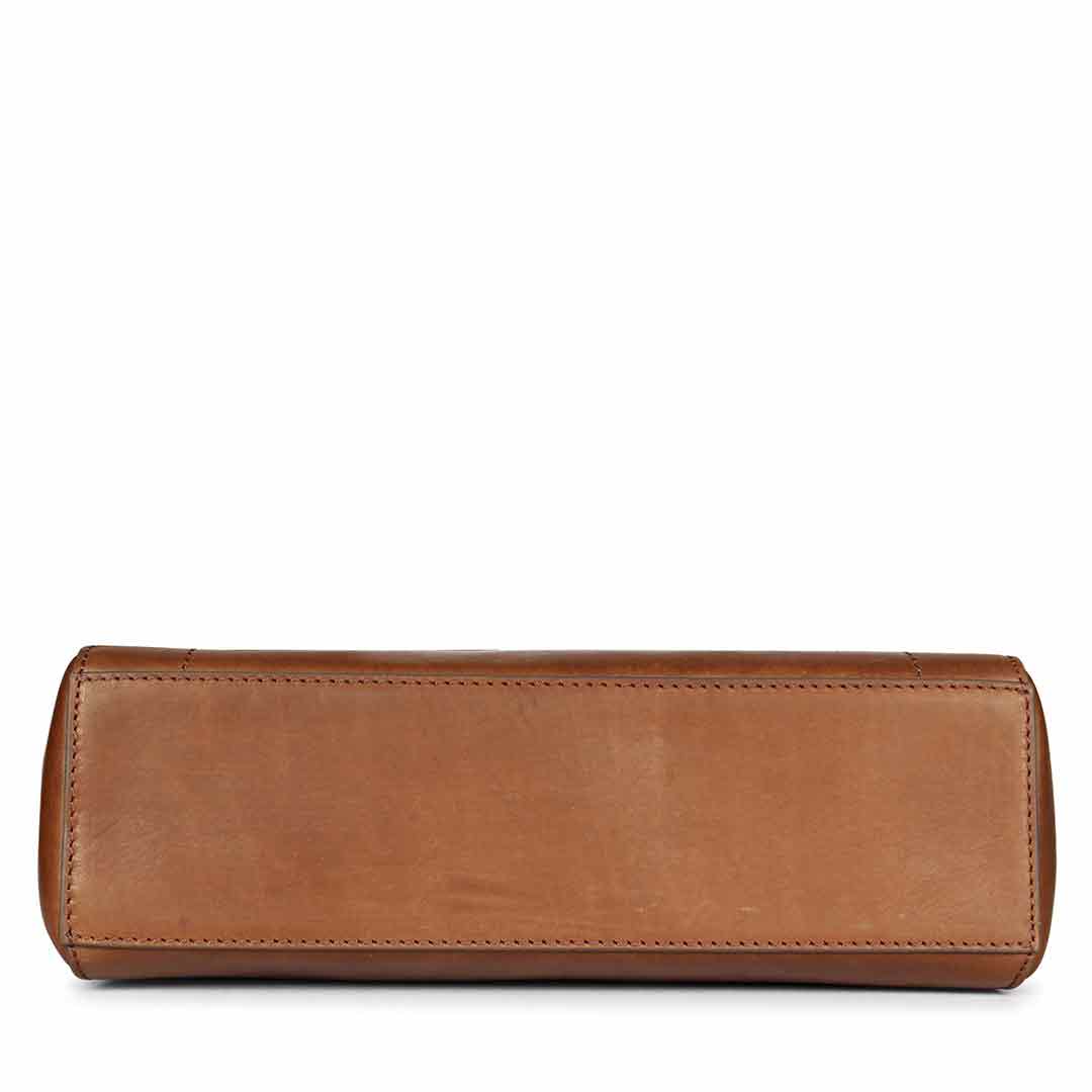 Favore Brown Women Leather Structured Sling Bag