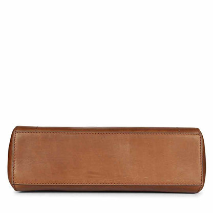 Favore Brown Women Leather Structured Sling Bag