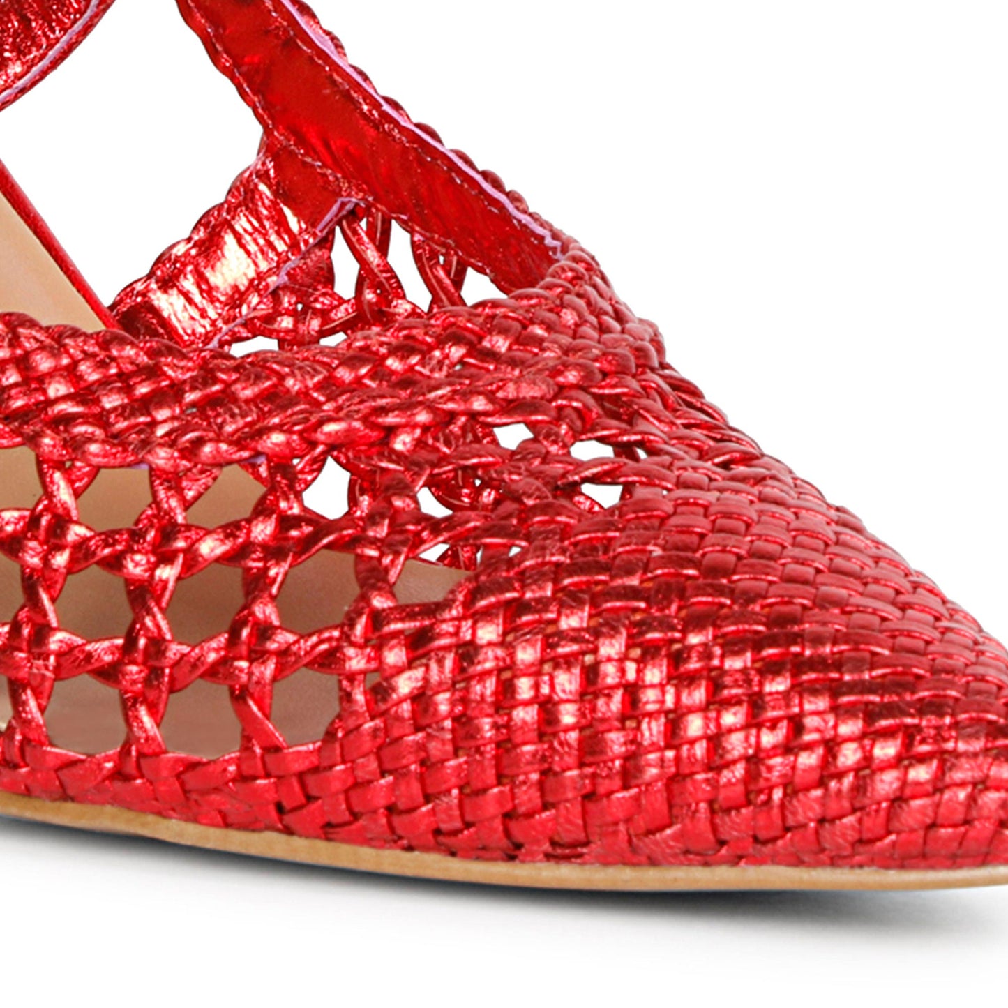 Luxurious Red Block Heels - Saint Fabienne Handcrafted