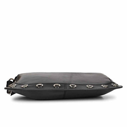 Favore Black Women Leather Structured Sling Bag