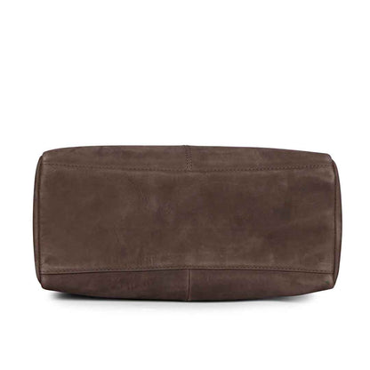 Favore Brown Womens Leather Shopper Tote Bag