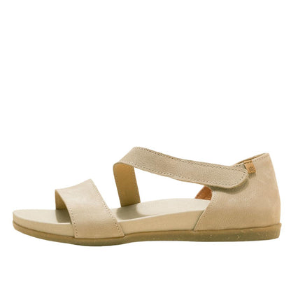 El Naturalista Piedra Embellished Leather Block Sandals with Buckle