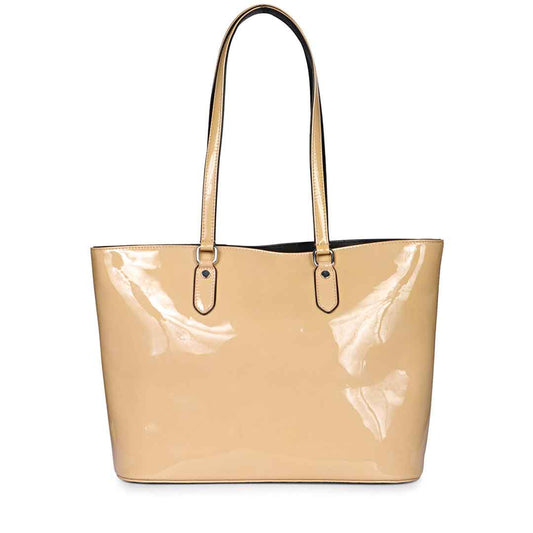 Favore Vanilla Leather womens Shopper Tote Bag