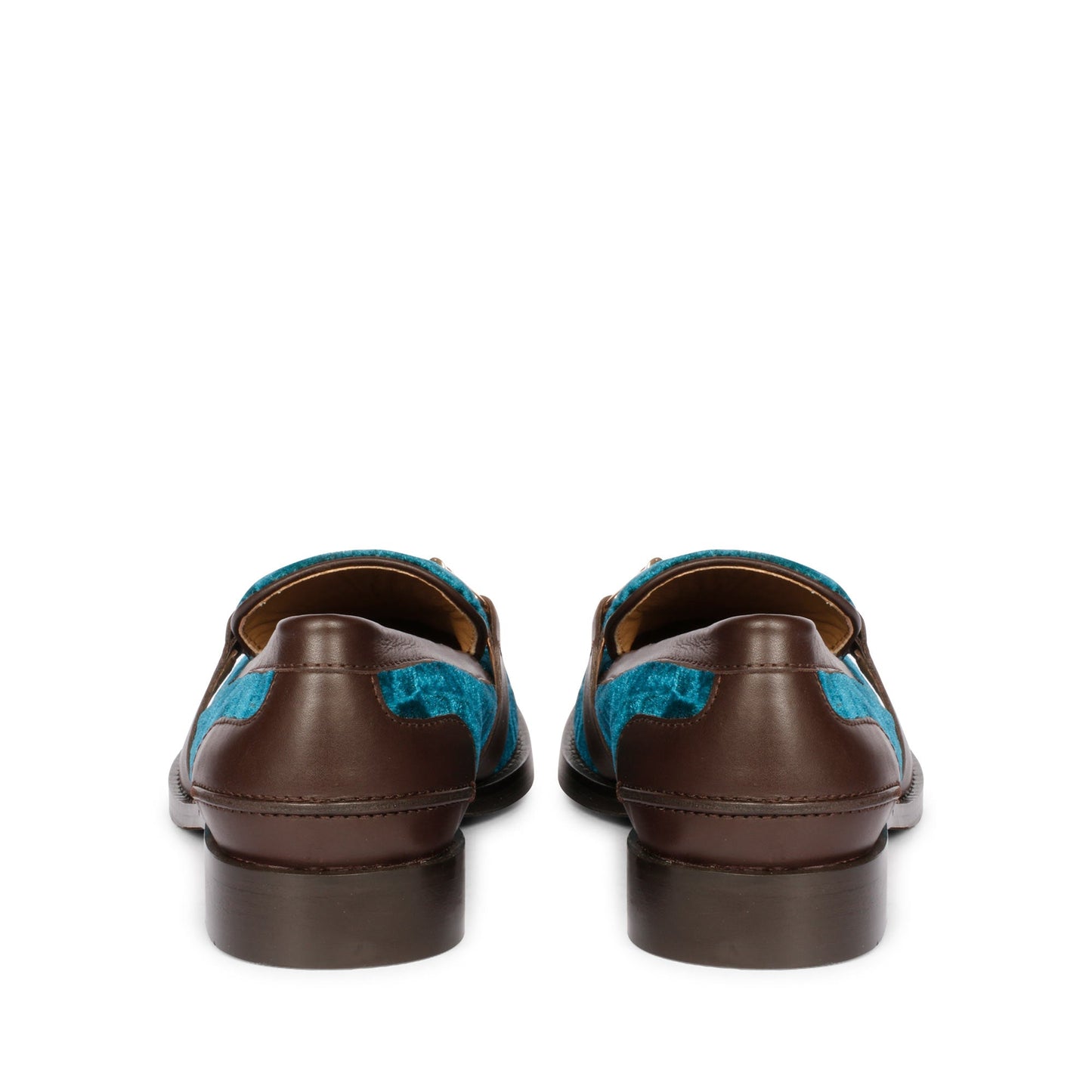 Saint Cinzia Green Velvet Moccasins